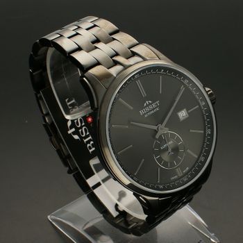 Zegarek męski na bransolecie Szafirowe Szkło BSMF59 GRAFITOWY. Szwajcarska marka Bisset prezentuję wysoką różnorodność i bogactwo zegarków. Bisset wyróżnia się wysoką jakością wykonania i dzięki dopracowanym mechanizmom (3).jpg